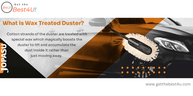 Waterless Cleaning Made Easy: Jopasu Car Duster Brush with Wax-Treated Strands