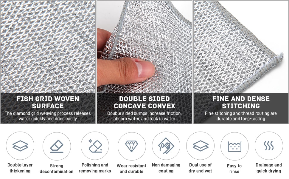 Proxism Non-Scratch Dish Wash Cloth