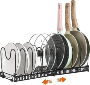 Tisany Expandable Metal Pot Rack Organizer