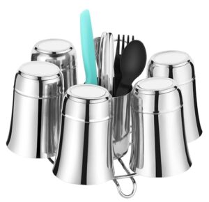  iSTAR Stainless Steel 6 Glass and Tabletop Spoon OrganizerGlass Stand